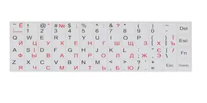 Наклейка на клавіатуру англійська, українська непрозора (S0003990)