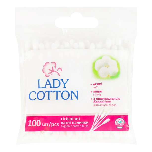 Ватні палички Lady Cotton 100 шт в пакеті  (17605080)
