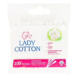 Ватні палички Lady Cotton 100 шт в пакеті  (17605080)