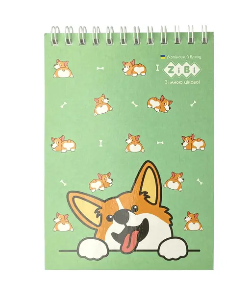 Блокнот на пружині зверху PUPPIES А6 40 арк  карт обкл  KIDS Line (ZB.12140). Фото 3