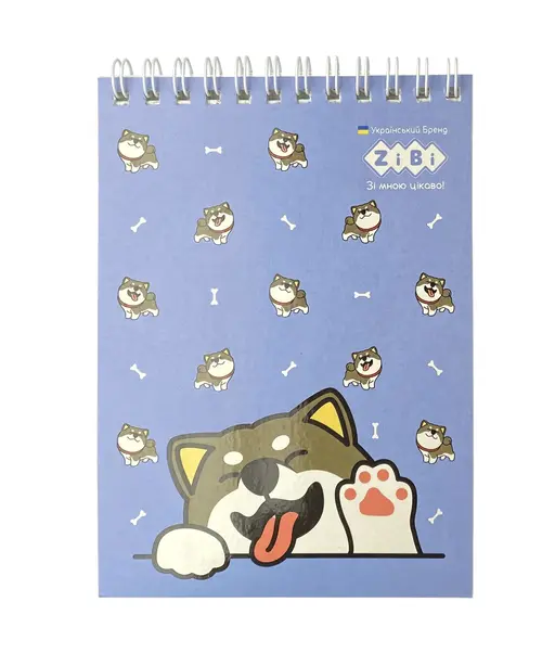 Блокнот на пружині зверху PUPPIES А6 40 арк  карт обкл  KIDS Line (ZB.12140). Фото 2