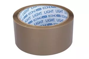 Скотч пакувальний Economix light 45мм х 66ярд коричневий (E47808)