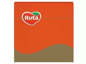 Серветки помаранчеві Ruta 33х33см 3-х шарові 20 шт/уп (742642)