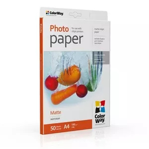 Фотопапір ColorWay матовий А4190г/м2 50арк. (PM190050A4)