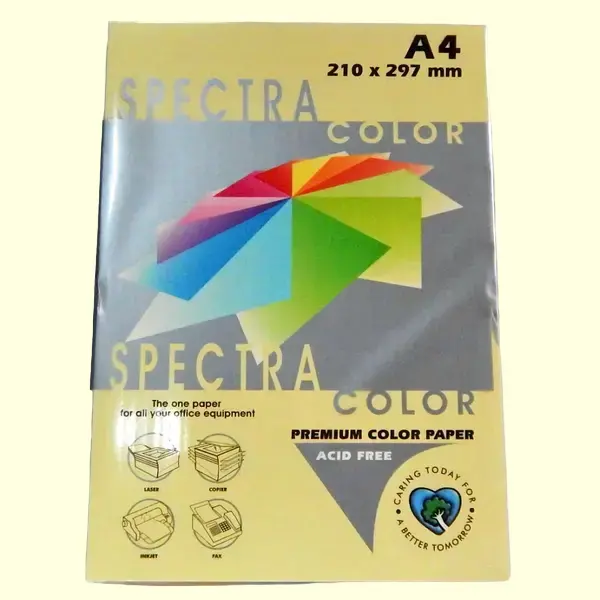 Папір кольоровий Spectra Color Cream 110 А4 80г/м2 кремовий 110 арк. (16.439)