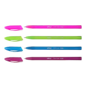 Ручка масляна ZIBI KIDS Line 0.5мм синяя кольоровий корпус (ZB.2262-01)