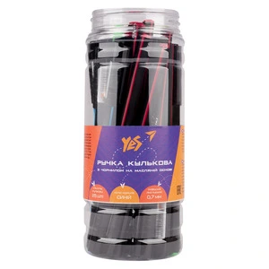 Ручка кульково масляна  YES Triangular Black чорнило синє 0.7 мм (412102). Фото 4