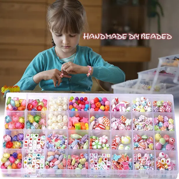 Набір для творчості дитячий DIY для рукоділля Urbankit Beads Set 700+ (MUSH4V). Фото 4