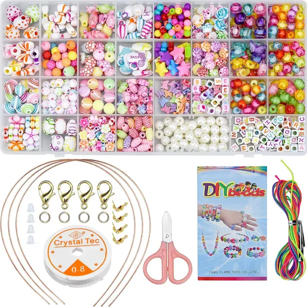 Набір для творчості дитячий DIY для рукоділля Urbankit Beads Set 700+ (MUSH4V). Фото 2