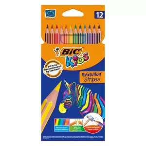 Олівці кольорові BIC EVOLUTION STRIPERS 12 шт (BC9505221)