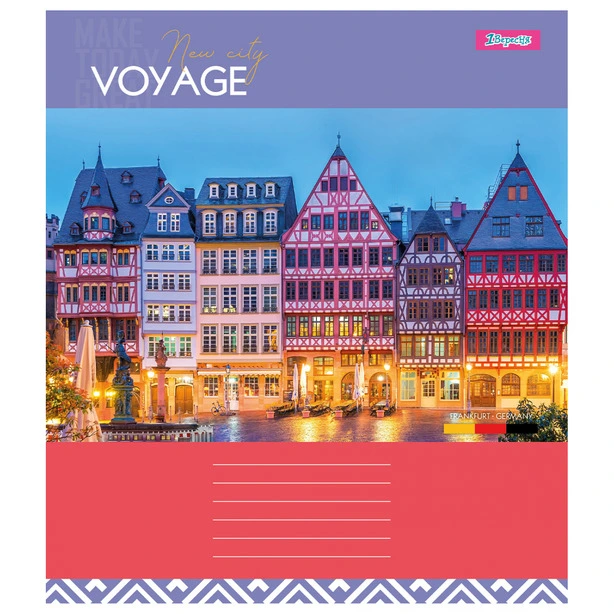 Зошит шкільний 1 Вересня New city voyage А5 36 арк. клітинка м'яка політурка (767329). Фото 4