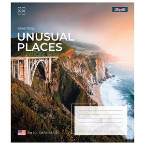 Зошит шкільний 1 Вересня Unusual places А5 48 арк. клітинка м'яка політурка (767369). Фото 2