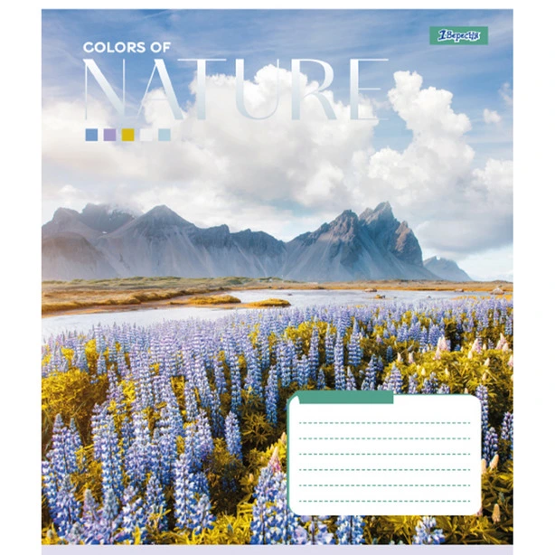 Зошит шкільний 1 Вересня 1Вересня Colors of nature  А5 24 арк. клітинка м'яка політурка (767275). Фото 5