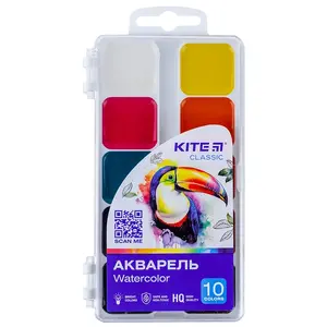 Фарби акварельні Kite Classic 10 кольорів  (K-060)