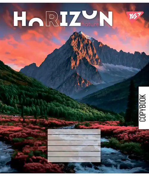 Зошит шкільний YES Horizon nature  А5 60 арк. клітинка м'яка політурка (767144)