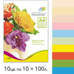 Набір кольорового паперу Spectra Color Rainbow Pack  IT 85 B А4 80г/м2 10х10х100арк.супер мікс  (16.4243)