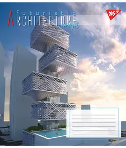 Зошит шкільний YES Futuristic А5 24 арк.клітинка м'яка політурка (767017). Фото 4