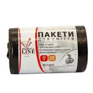 Пакети для сміття HoReCa Line 35 л 100 шт чорний (38174)