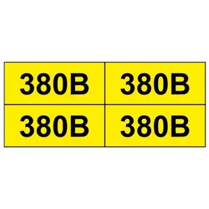 Самоклейка знак  безпеки "Напруга 380 вольт" 20х50 мм (125007)