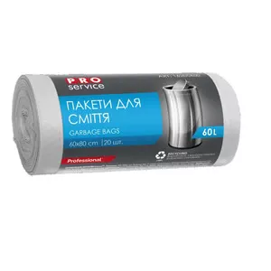 Пакети для сміття ProService LD 60л 20 шт білий (16205650)