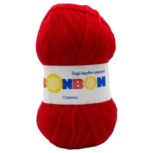 Пряжа Bonbon 100гр/200м червона (98619)
