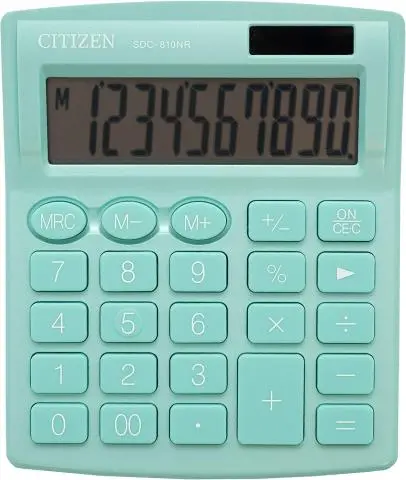 Калькулятор настільний компактний Citizen SDC-810NRGNE10-розрядний  бірюзовий (SDC-810NRGNE-green). Фото 2