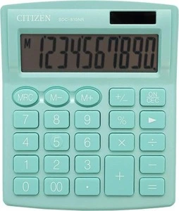 Калькулятор настільний компактний Citizen SDC-810NRGNE10-розрядний  бірюзовий (SDC-810NRGNE-green). Фото 2