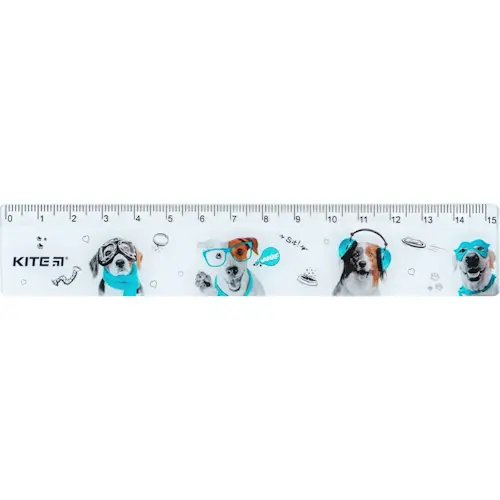 Лінійка пластикова Kite 15см Dogs (K24-090-1)
