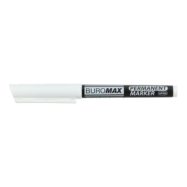 Маркер воостійкий Buromax білий 1-2 мм круглий (BM.8708-12). Фото 3