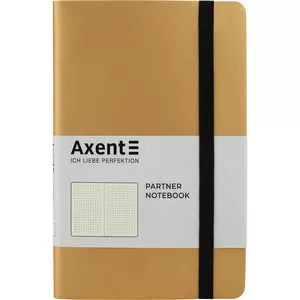 Зошит офісний Axent Partner Soft 125х195 96 арк. крапка тверда палітурка золотиста  (8312-35-A)