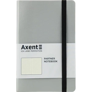 Зошит офісний Axent Partner Soft 125х195 96 арк. крапка тверда палітурка срібляста (8312-34-A)