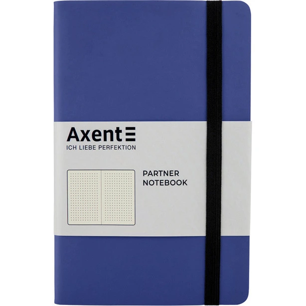 Зошит офісний Axent Partner Soft 125х195 96 арк. крапка тверда палітурка темно-синя (8312-02-A)