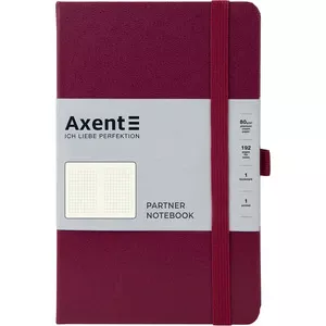 Зошит офісний Axent Partner 125х195 96 арк. клітинка тверда палітурка винна (8201-46-A)