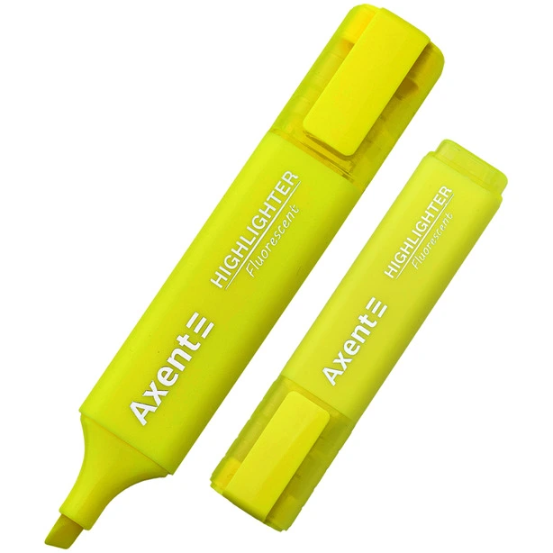 Маркер текстовий Axent Highlighter жовтий  1-5 мм клиноподібний (2537-08-A)