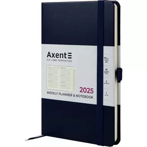 Щотижневик датований Axent Partner Strong А5 125х195мм 96арк штучна шкіра синій  (8505-25-02-A)