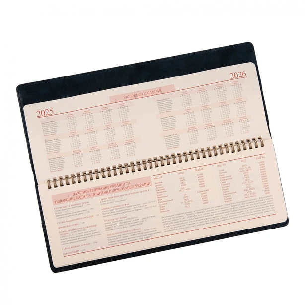 Планінг датований Leo Planner Case 34,5 х 12,5см 128 арк.темно-синій екошкіра (252565). Фото 4