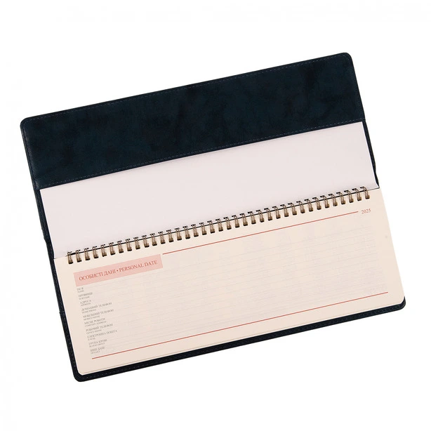 Планінг датований Leo Planner Case 34,5 х 12,5см 128 арк.темно-синій екошкіра (252565). Фото 3