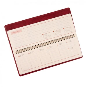 Планінг датований Leo Planner Persona 34,5 х 12,5см 128 арк бордовий екошкіра (252567). Фото 5