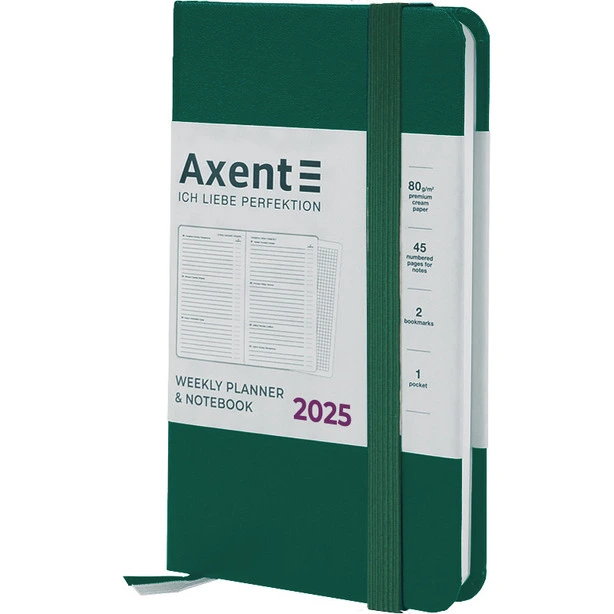 Щотижневик датований Axent Pocket Strong 90*150 зелений ліс (8508-25-61-A)