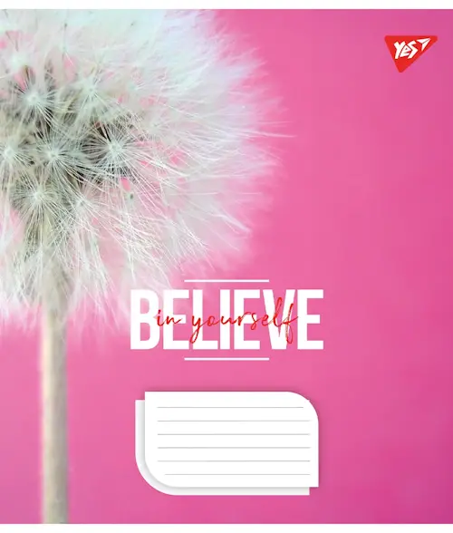 Зошит шкільний YES Believe in yourself А5 48 арк. клітинка м'яка політурка (767104). Фото 2