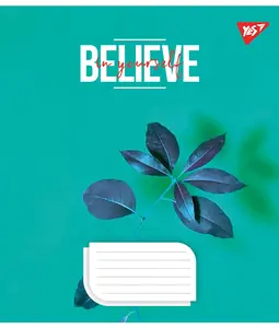 Зошит шкільний YES Believe in yourself А5 48 арк. клітинка м'яка політурка (767104)