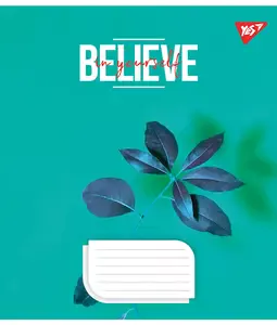 Зошит шкільний YES Believe in yourself А5 48 арк. клітинка м'яка політурка (767104)