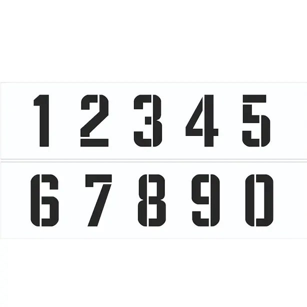 Комплект багаторазових трафаретів цифр фігурних 0,7мм  (TR-003-XXS)