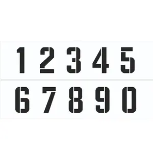 Комплект багаторазових трафаретів цифр фігурних 0,7мм  (TR-003-XXS)