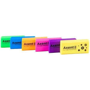 Гумка Axent Neon 39x18x11 мм. стирає олівець колір асорті (1197-А)