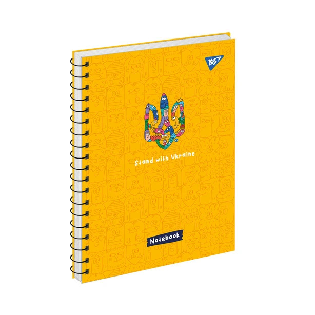 Зошит офісний  А5 Stand with Ukraine 80 арк. клітинка спіраль  (151969)