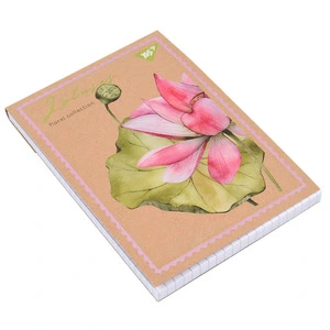 Блокнот А6 YES Flowers крафт 80 арк. клітинка проклеєний (152002). Фото 2