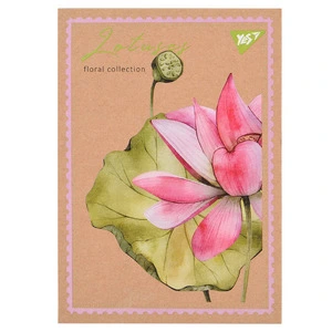 Блокнот А6 YES Flowers крафт 80 арк. клітинка проклеєний (152002)