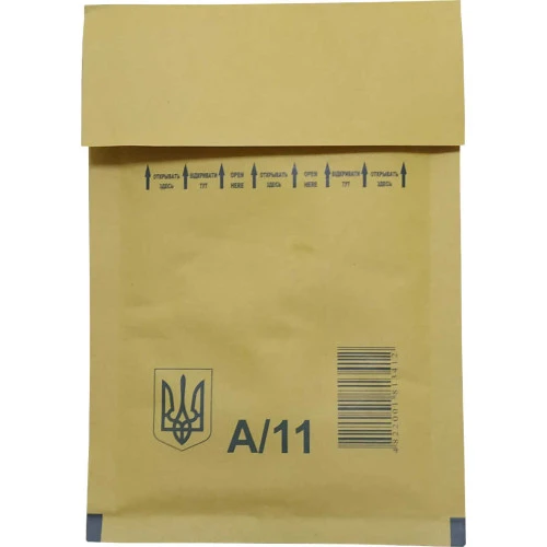 Конверт коричневий з повітряною подушкою №11 100 х 165мм (1521)