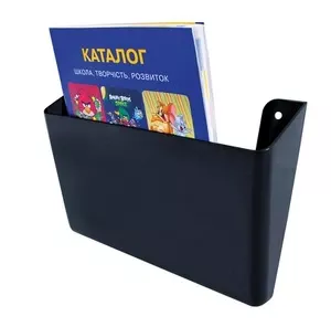 Лоток для паперів настінний Economix, пластик, чорний **